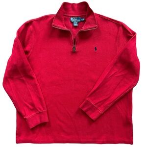 Ralph Lauren Men's Red 1/4 Zip Pullover
